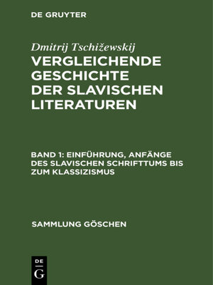 cover image of Einführung, Anfänge des slavischen Schrifttums bis zum Klassizismus